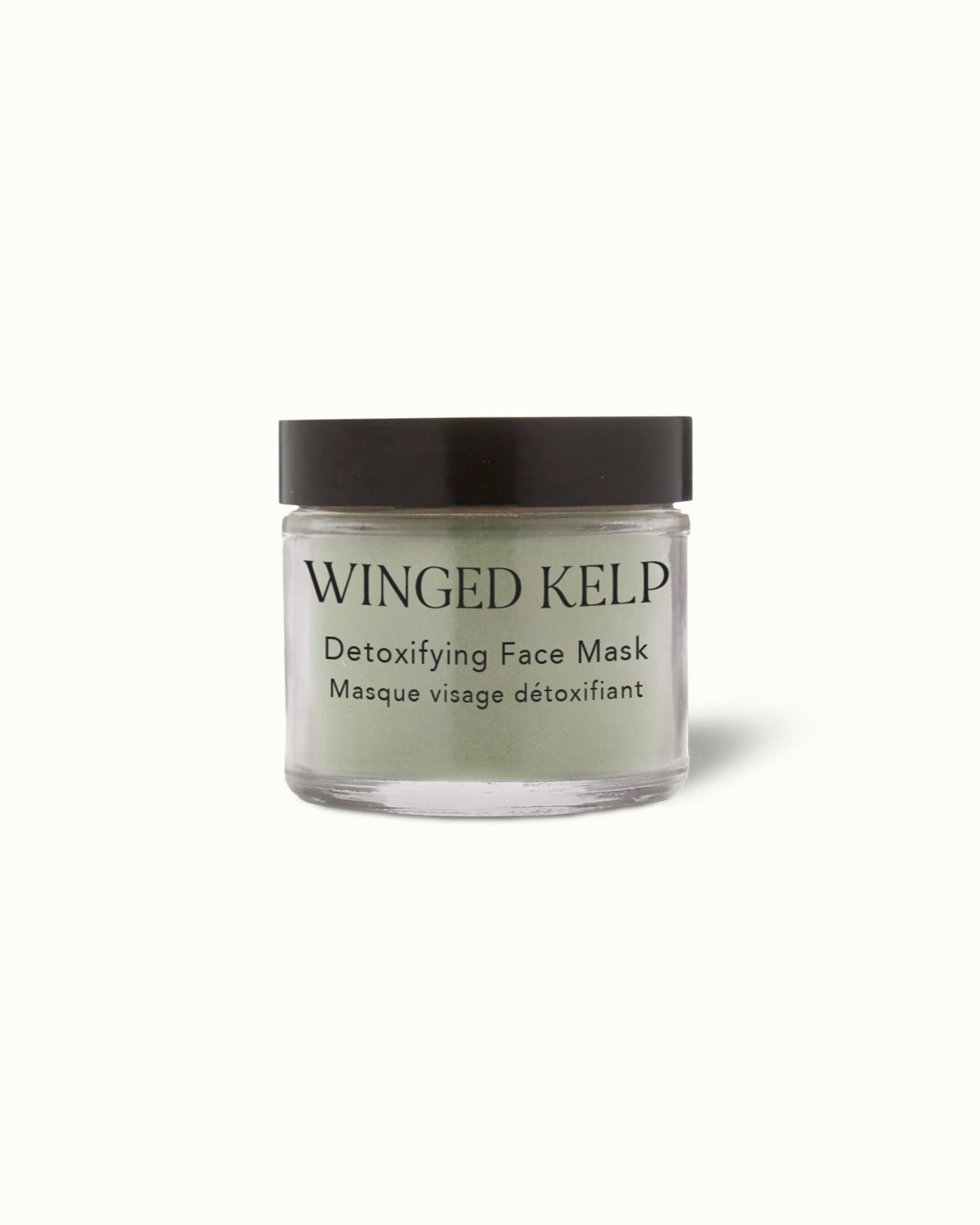 Jar of Winged Kelp Detoxifying Face Mask on a white background